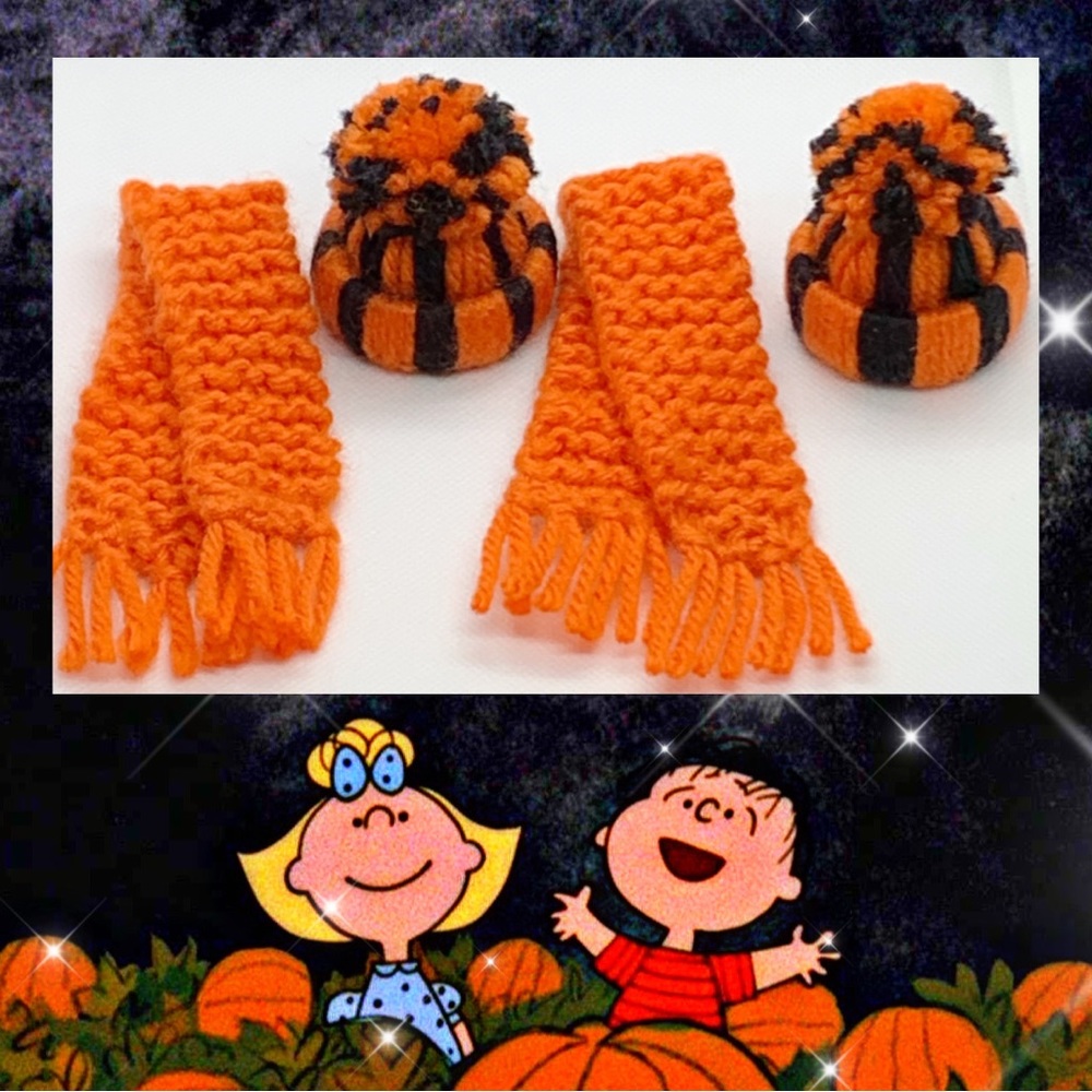 Halloween 6 Inch Doll Hats And Scarves
